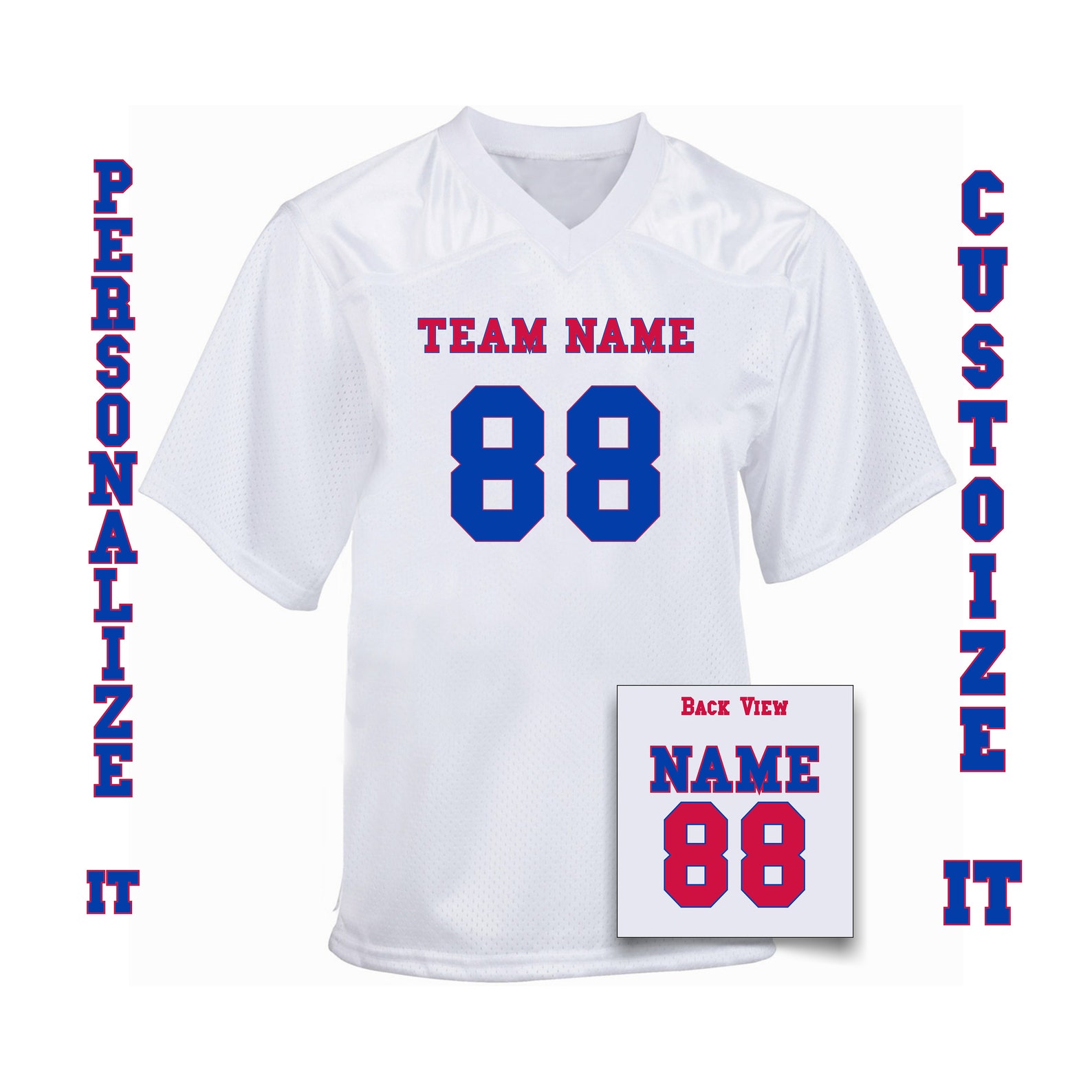 Customized Football Jersey Toddler Football Fan Jersey Etsy