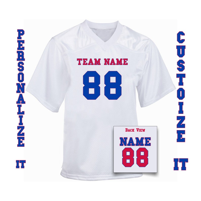 Customized Football Jersey Toddler Football Fan Jersey Etsy