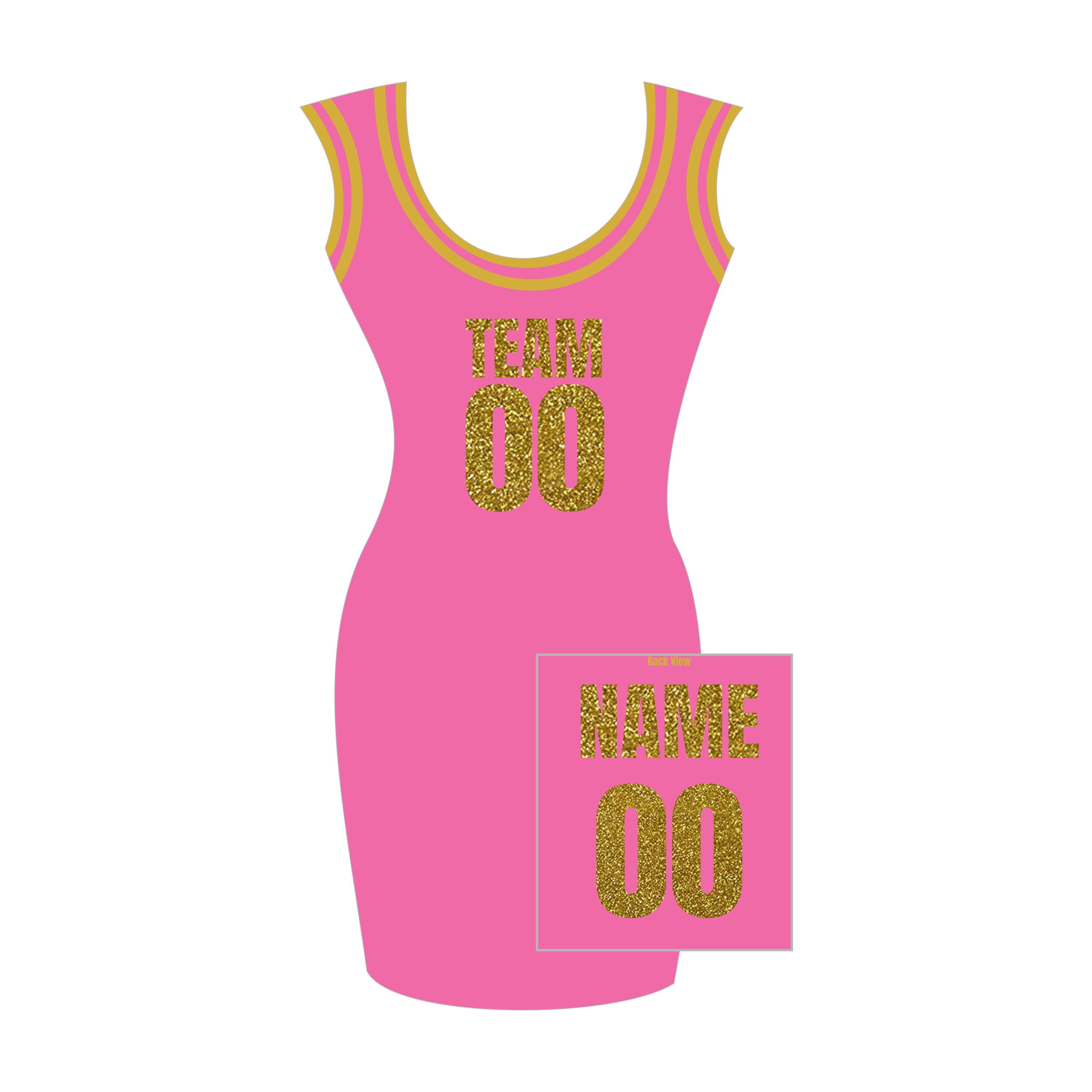 Custom Glitter Jersey Dress - Personalized Throwback Sportswear Custom Glitter Jersey Dress - Personalized Throwback Sportswear