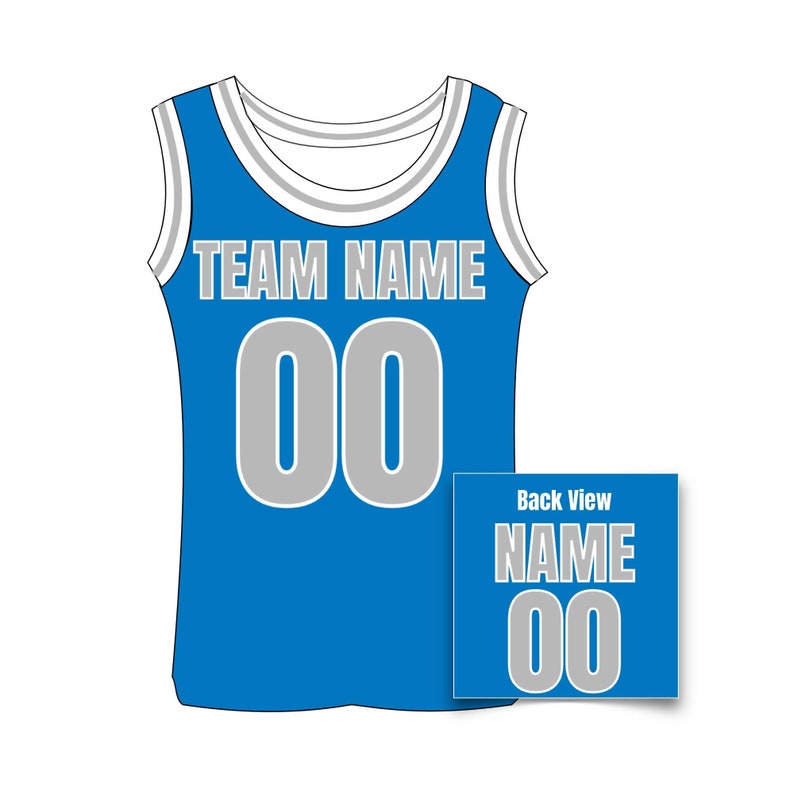 Custom Basketball Jersey, Personalized Basketball Jersey, Customized Jersey Name and Number Blue