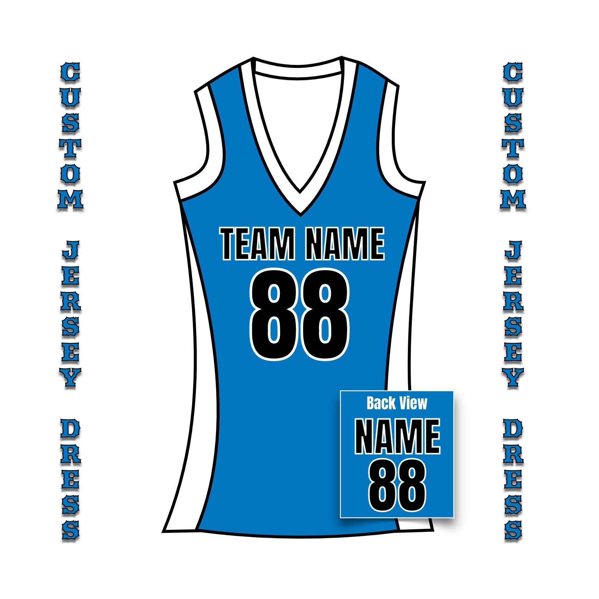 Custom Name Number Jersey Dress, Women Basketball Jersey Dress, Ladies  Throwback Jersey Dress - Etsy