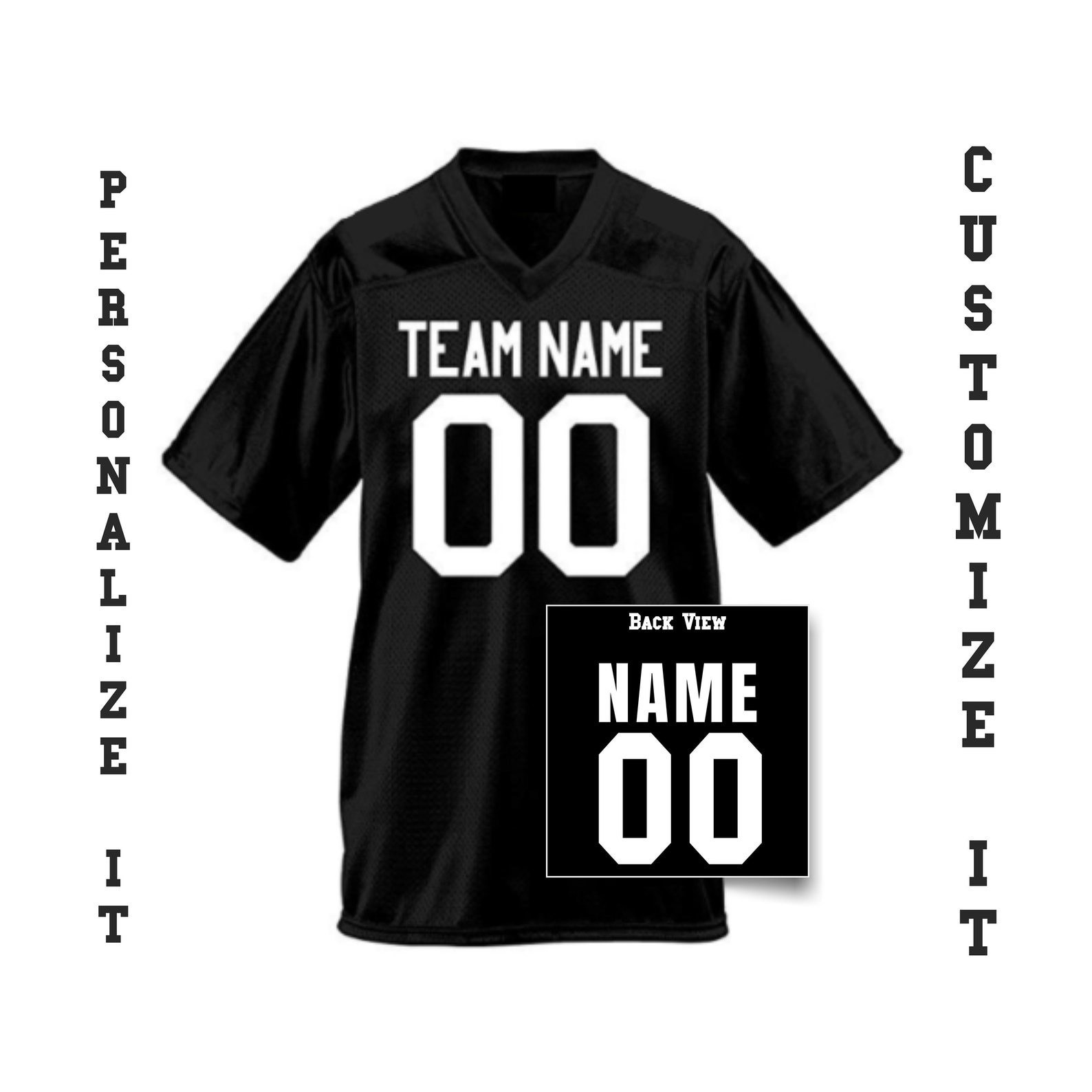 Customized Football Jersey Toddler Football Fan Jersey Etsy