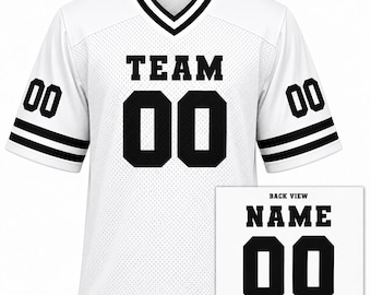 Customized Football Jersey with Custom Name & Number on front, back and Sleeves