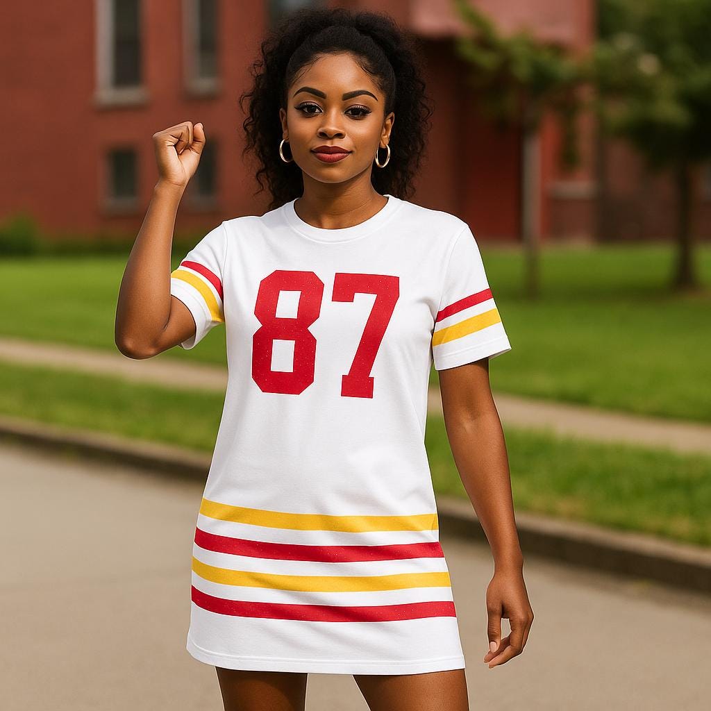 Custom Football Jersey Dress - Personalized Tailgate T-Shirt