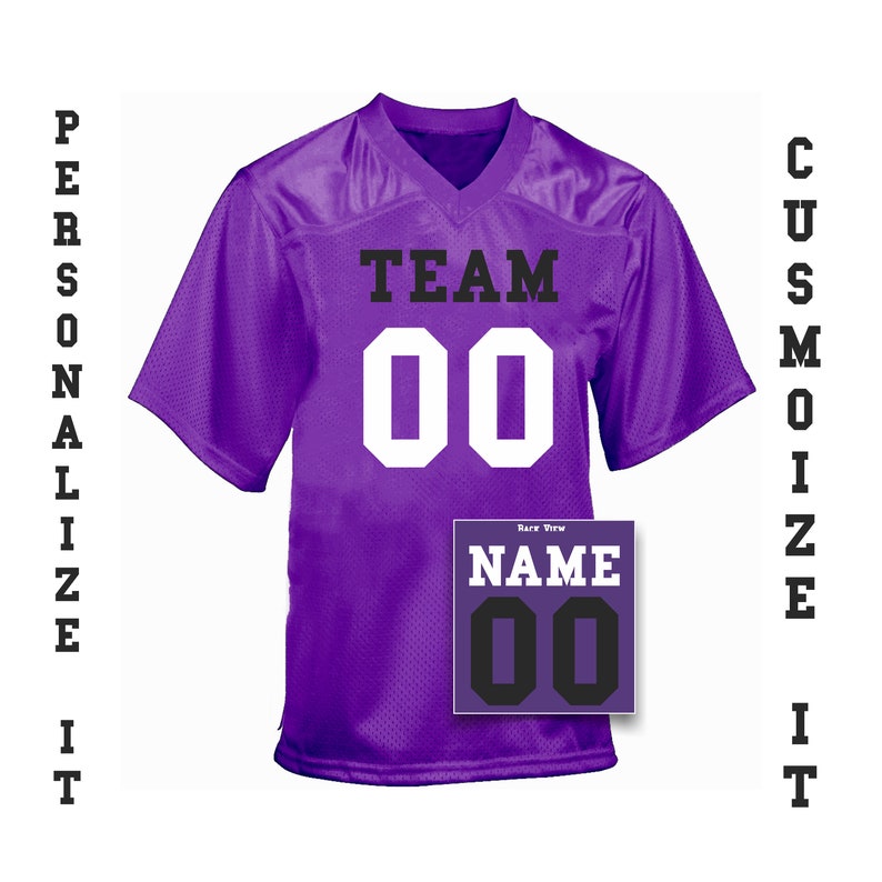 Customized Football Jersey Toddler Football Fan Jersey Etsy