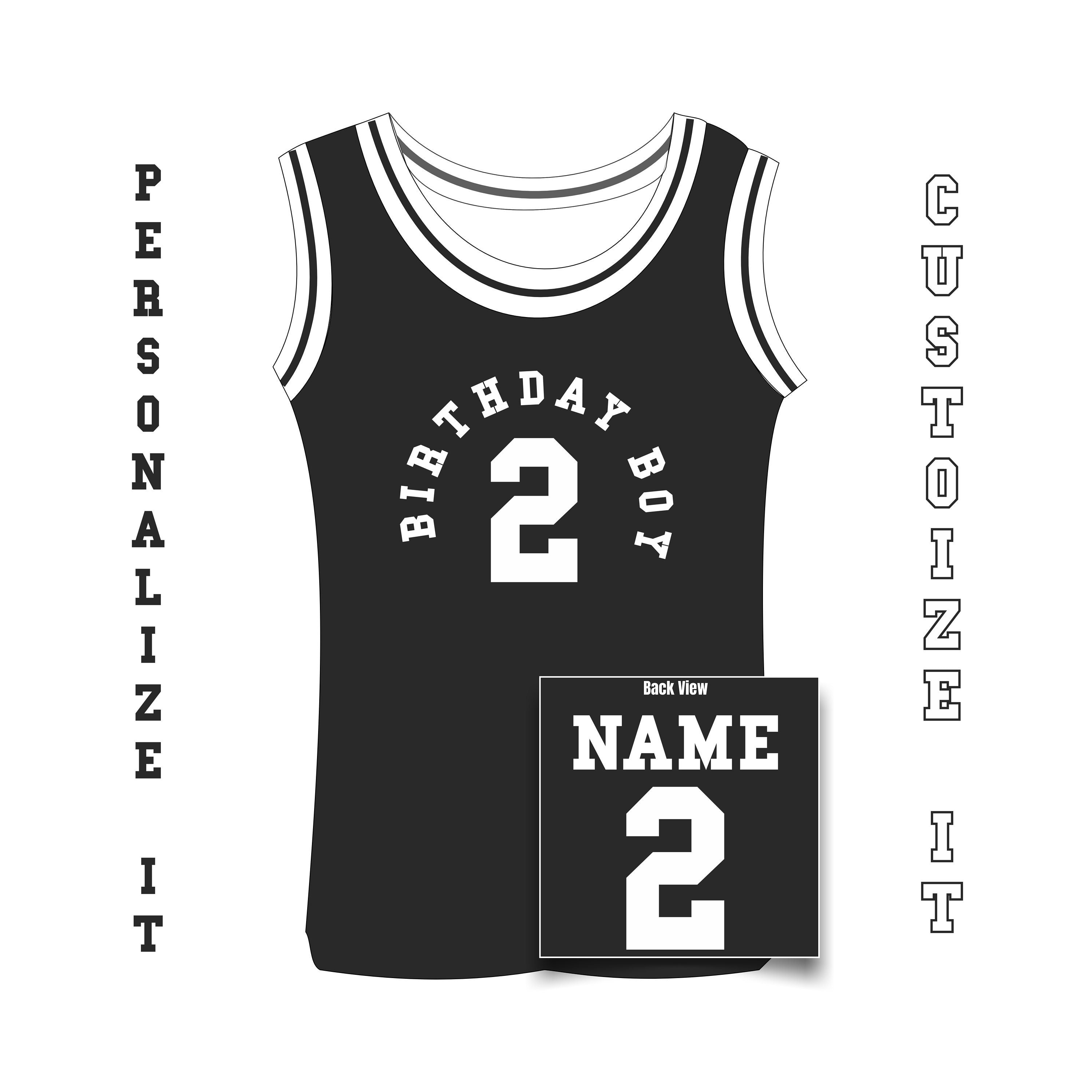 First Birthday Jersey, Birthday Boy, Birthday Girl, Custom 1st Birthday Basketball Jersey, One Year Old Jersey, Customized Name and Number