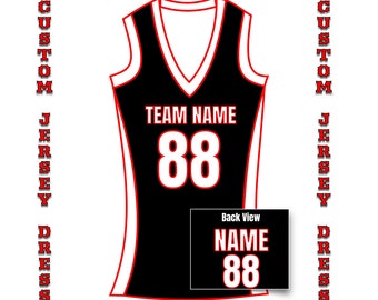 Custom Basketball Jersey Dress - Personalized Women's Sports Dress
