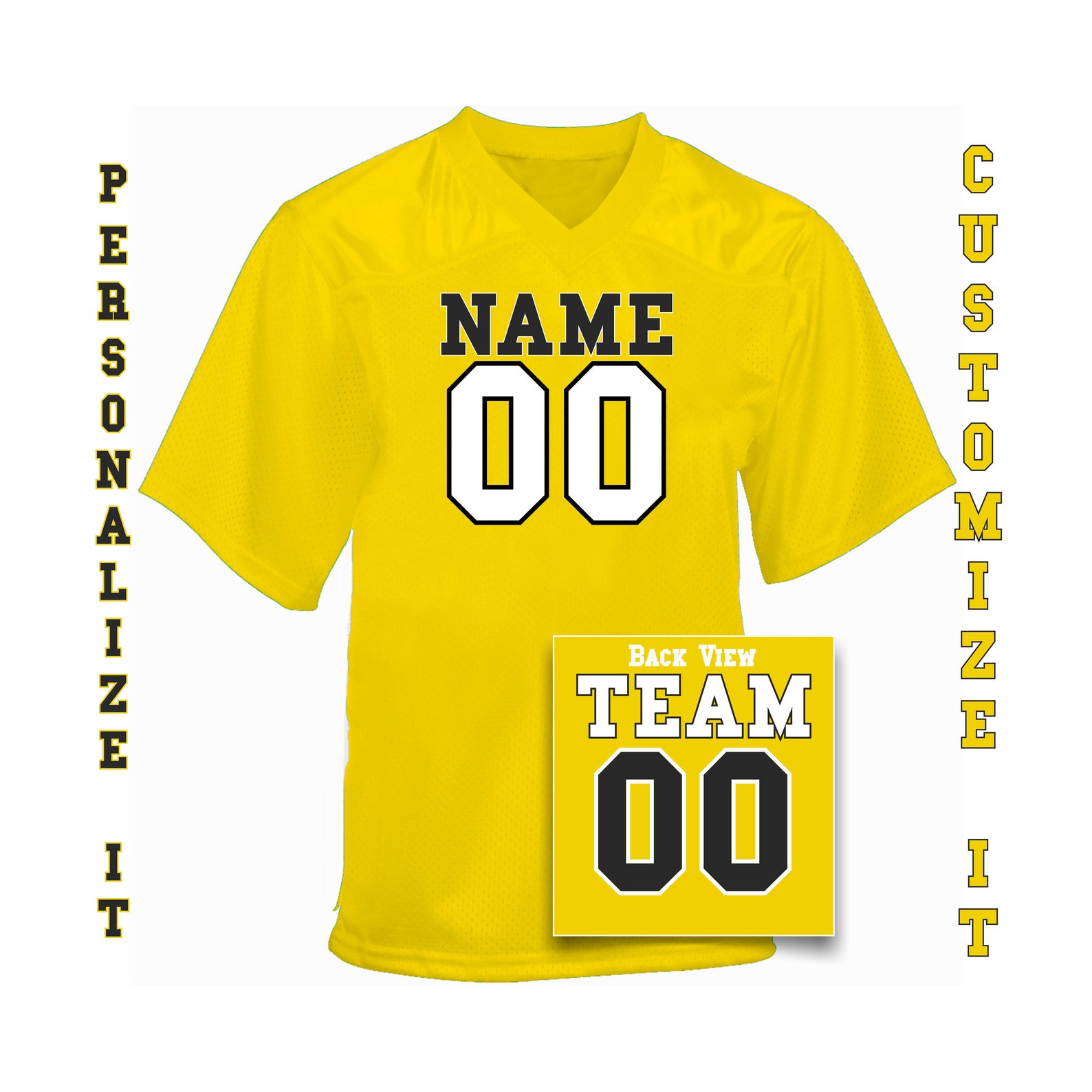 Customized Football Jersey Toddler Football Fan Jersey Etsy