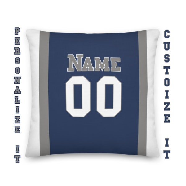 Custom Football Team Pillow Cover, Personalized Pillow Case with Name and Number, Single or Double sided Printed Pillow Cover