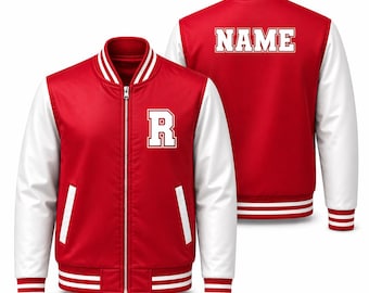 Personalized Varsity Jacket, Custom Name Number Letter Bomber, College Style Apparel