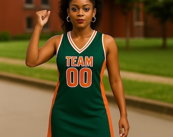 Custom Basketball Jersey Dress - Personalized Women's Sports Dress