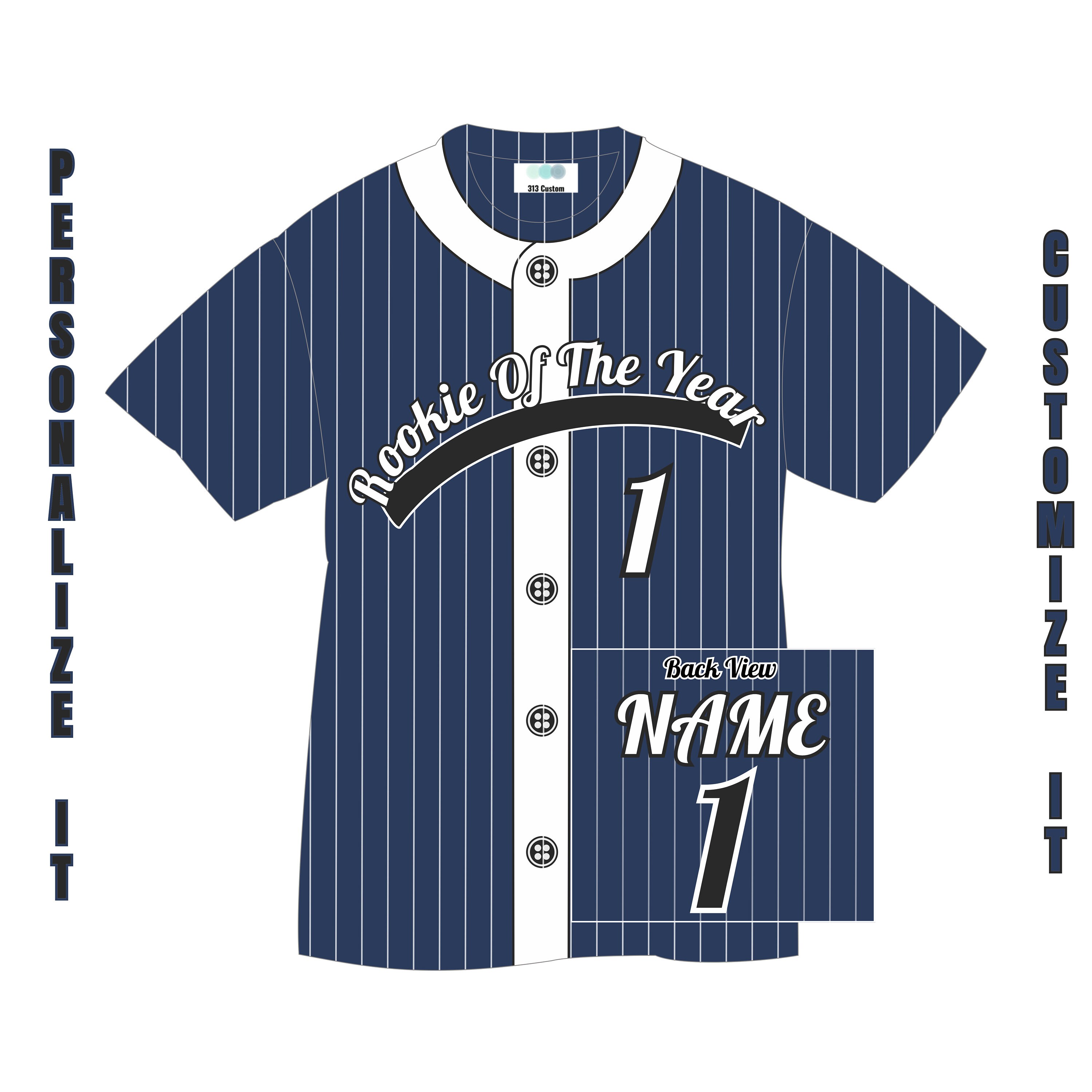 Custom Baseball Shirt, Rookie Of The Year, Toddler Baseball Jersey