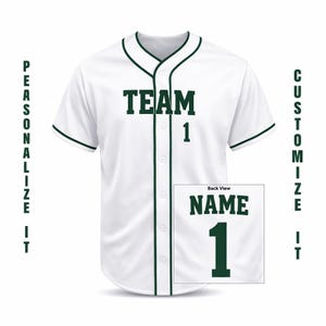 Custom Baseball Jersey: Personalized Name & Number