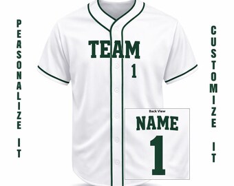 Custom Baseball Jersey: Personalized Name & Number