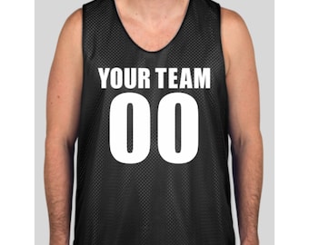 Custom Reversible Mesh Basketball Jersey, Personalized Adult Tank