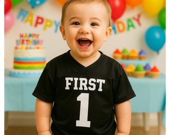 Camisa de futebol infantil personalizada: nome e número personalizados, roupa para o primeiro aniversário