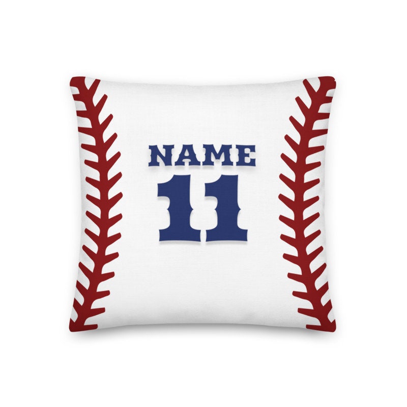 Personalized baseball top pillow case