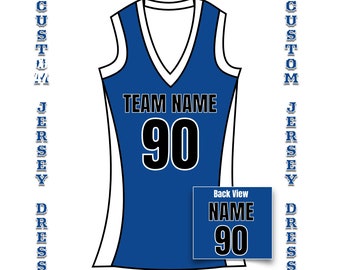 Custom Basketball Jersey Dress - Personalized Women's Sports Dress Custom Basketball Jersey Dress - Personalized Women's Sports Dress