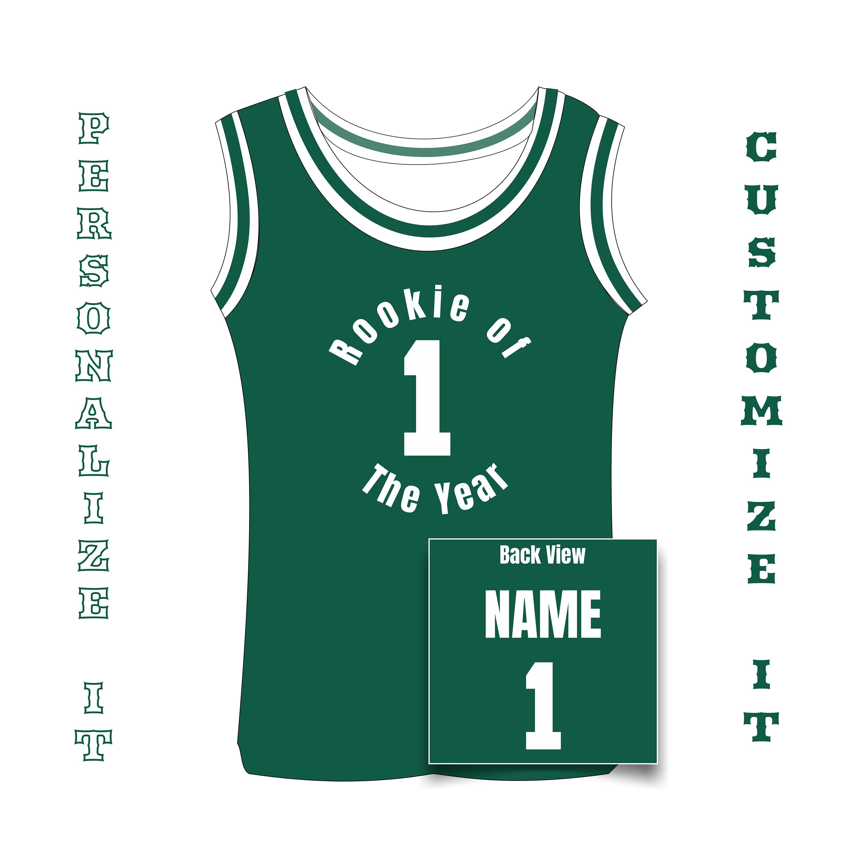 Rookie of the Year Custom Basketball Jersey Baby Pink One 