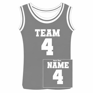 Camiseta de baloncesto infantil personalizada: camiseta deportiva sin mangas personalizada para bebés y niños pequeños con nombre y número, regalo único para bebés. Gray-2