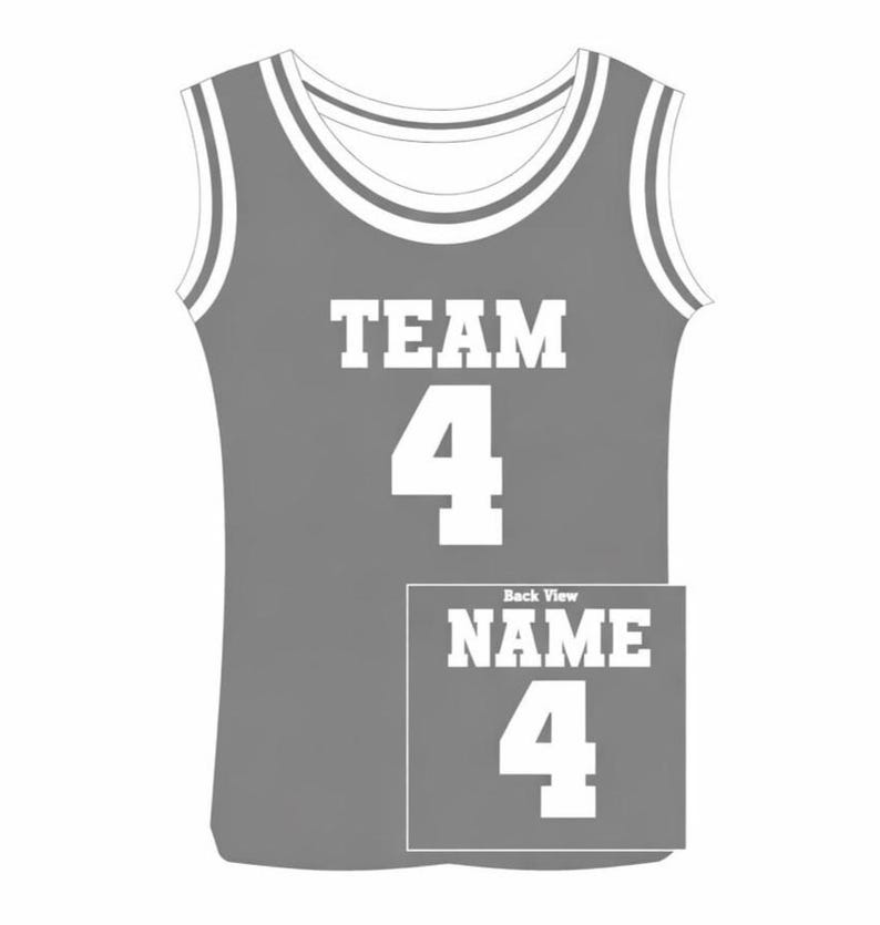 Camiseta de baloncesto infantil personalizada: camiseta deportiva sin mangas personalizada para bebés y niños pequeños con nombre y número, regalo único para bebés. Gray-2