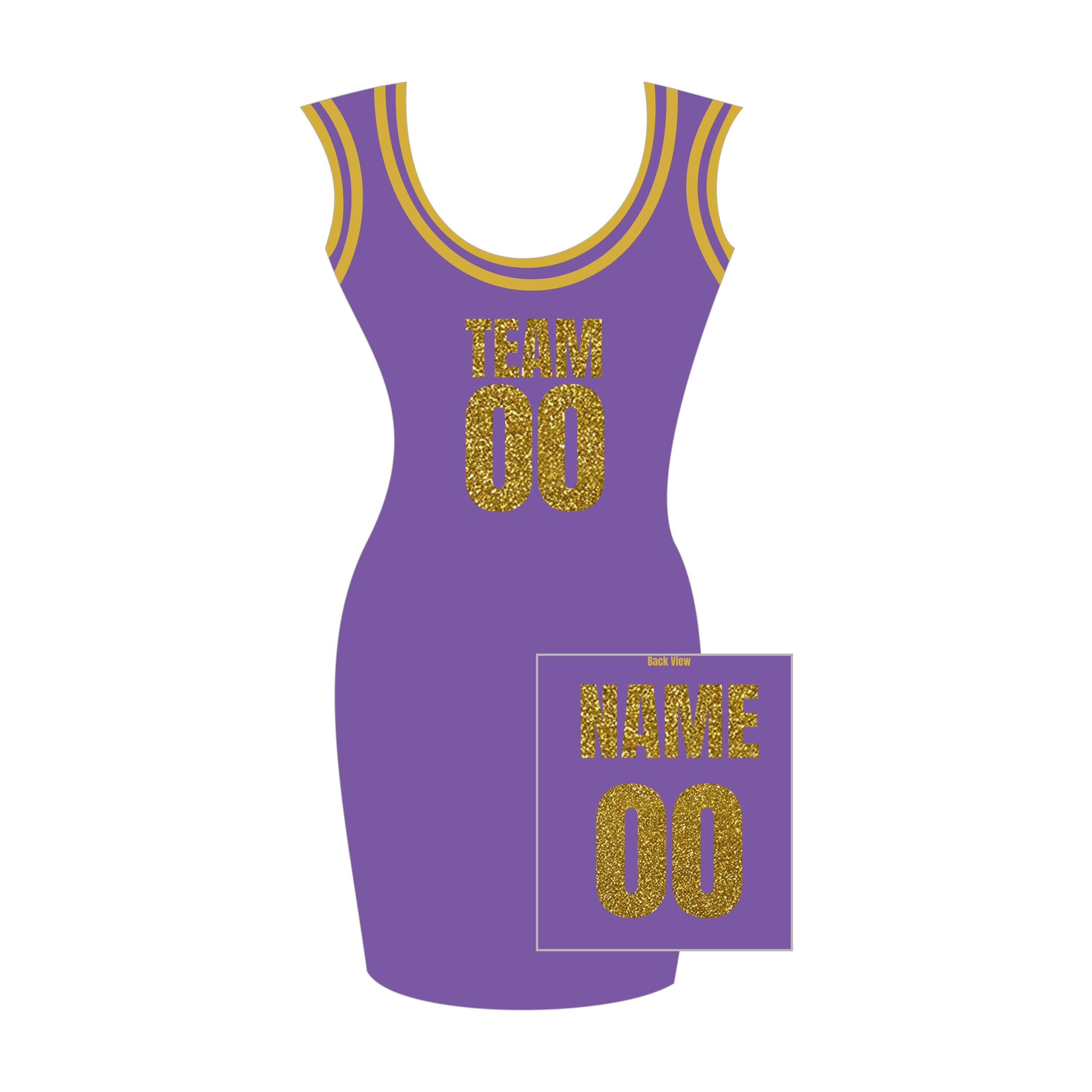 Custom Glitter Jersey Dress - Personalized Throwback Sportswear
