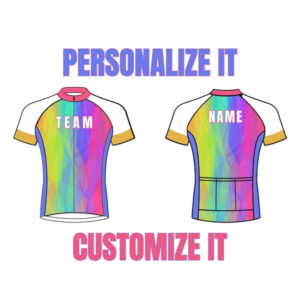 Custom Cycling Jersey, Personalized Bike Jersey with Custom Name and Number, Customized Design, Colors, Logo & Text