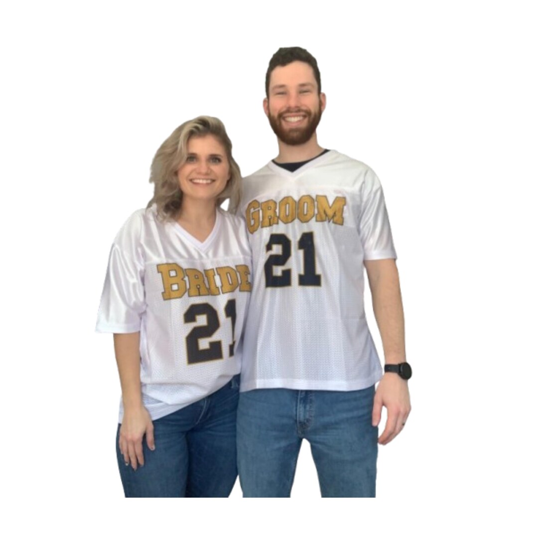 custom-bride-groom-football-jersey-couple-wedding-fan-gift-etsy
