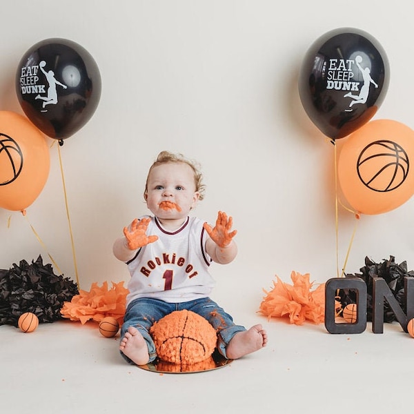 Rookie of The Year, Custom Basketball Jersey, White and Orange One Year Old Jersey with Customized Name and Number