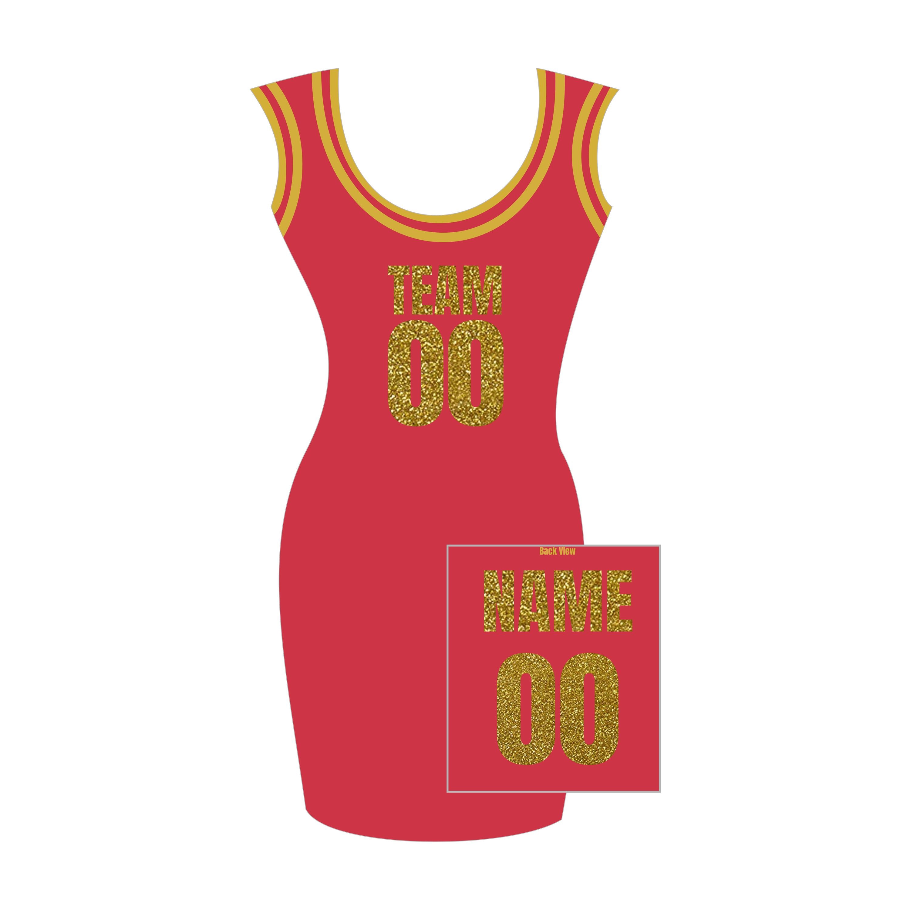 Custom Glitter Jersey Dress - Personalized Throwback Sportswear Custom Glitter Jersey Dress - Personalized Throwback Sportswear