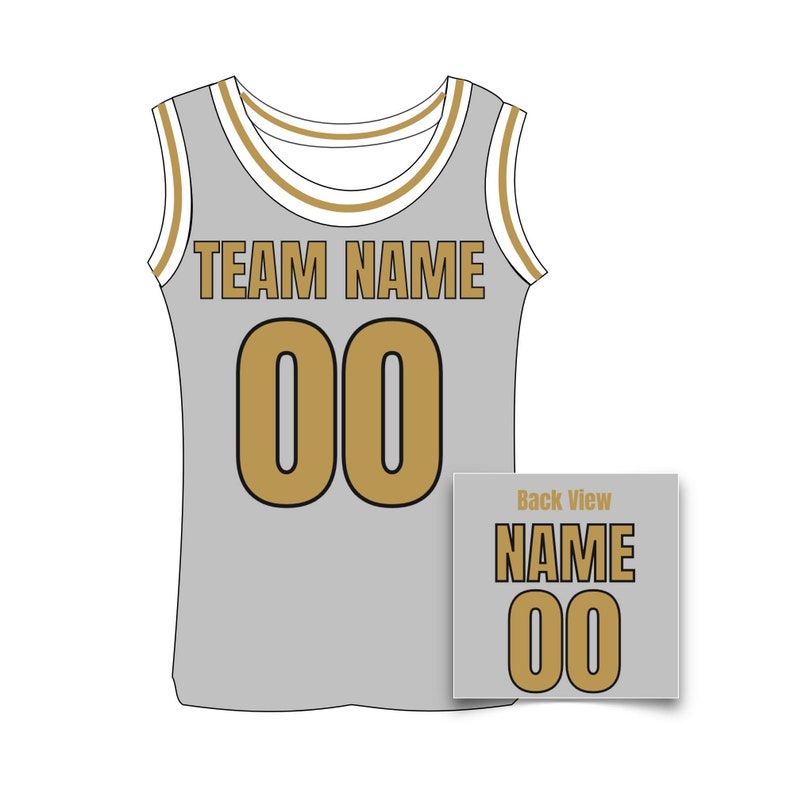 Custom Basketball Jersey, Personalized Basketball Jersey, Customized Jersey Name and Number Gray