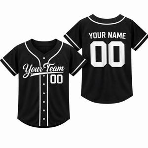 Personalized Kids Baseball Jersey, Custom Name Number, Birthday Gift image 14