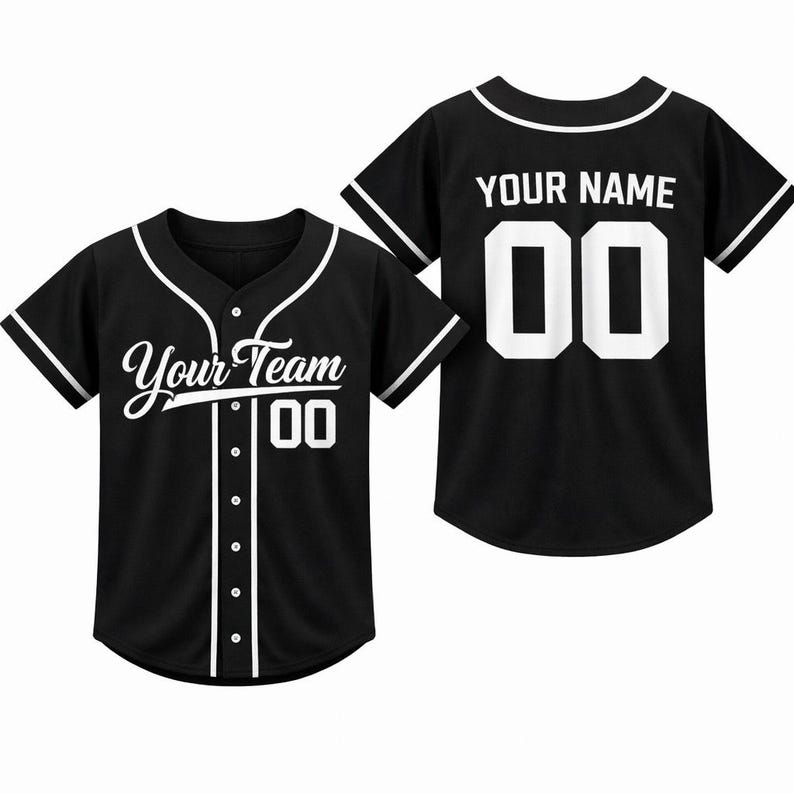Personalized Kids Baseball Jersey, Custom Name Number, Birthday Gift image 14
