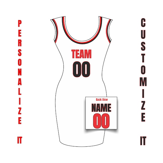 Custom Name Number Jersey Dress Women Basketball Jersey 