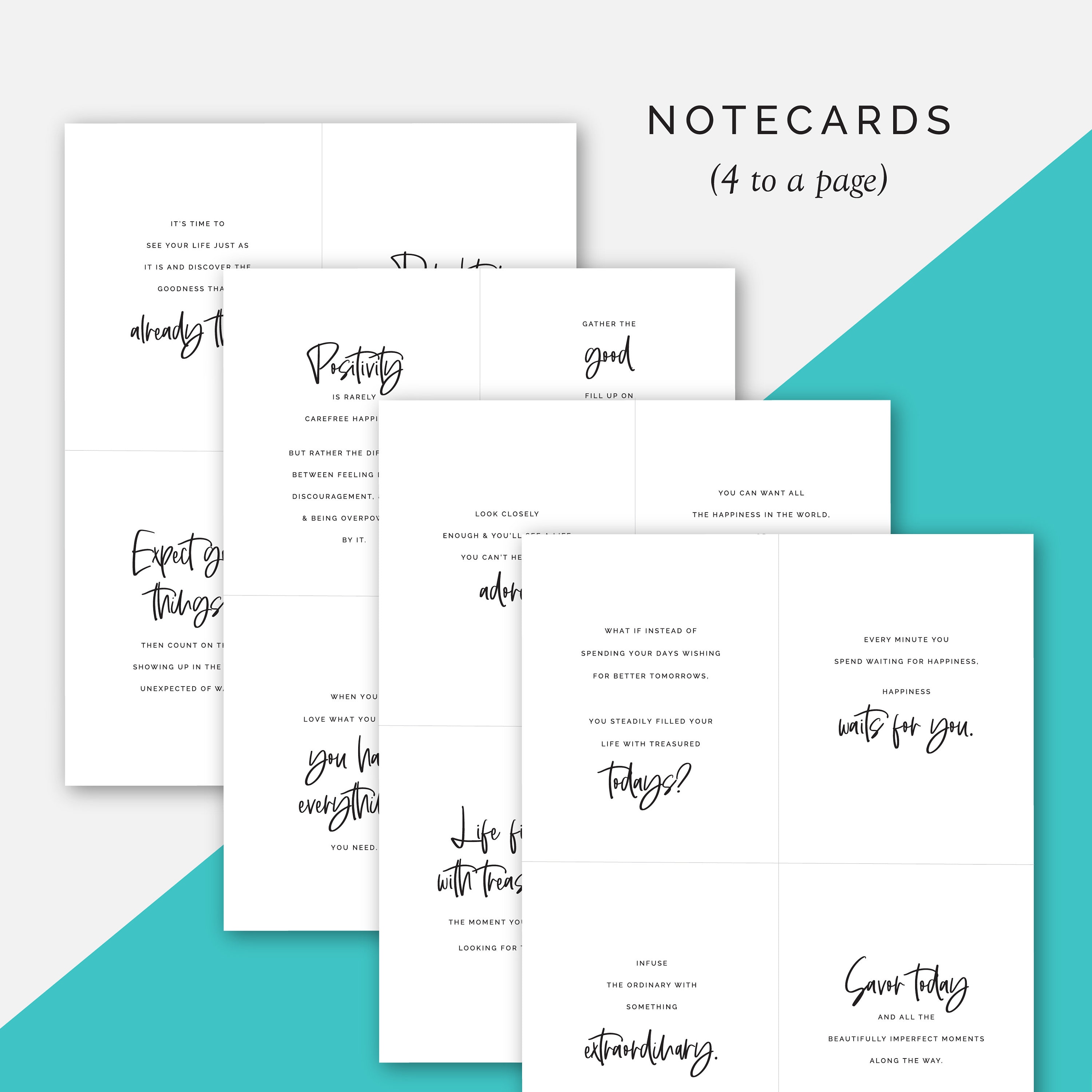 Inspirational Quote Cards Printable Bundle - Etsy