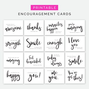 Printable Encouragement Cards Set