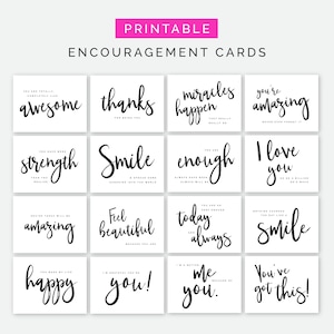 Printable Encouragement Cards Set image 1