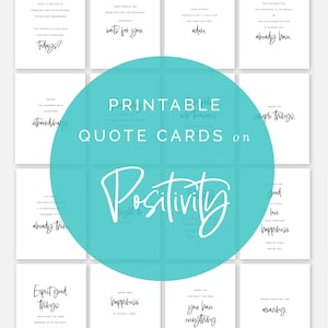 Paquete de tarjetas de aliento, mini tarjetas de notas, sea positivo