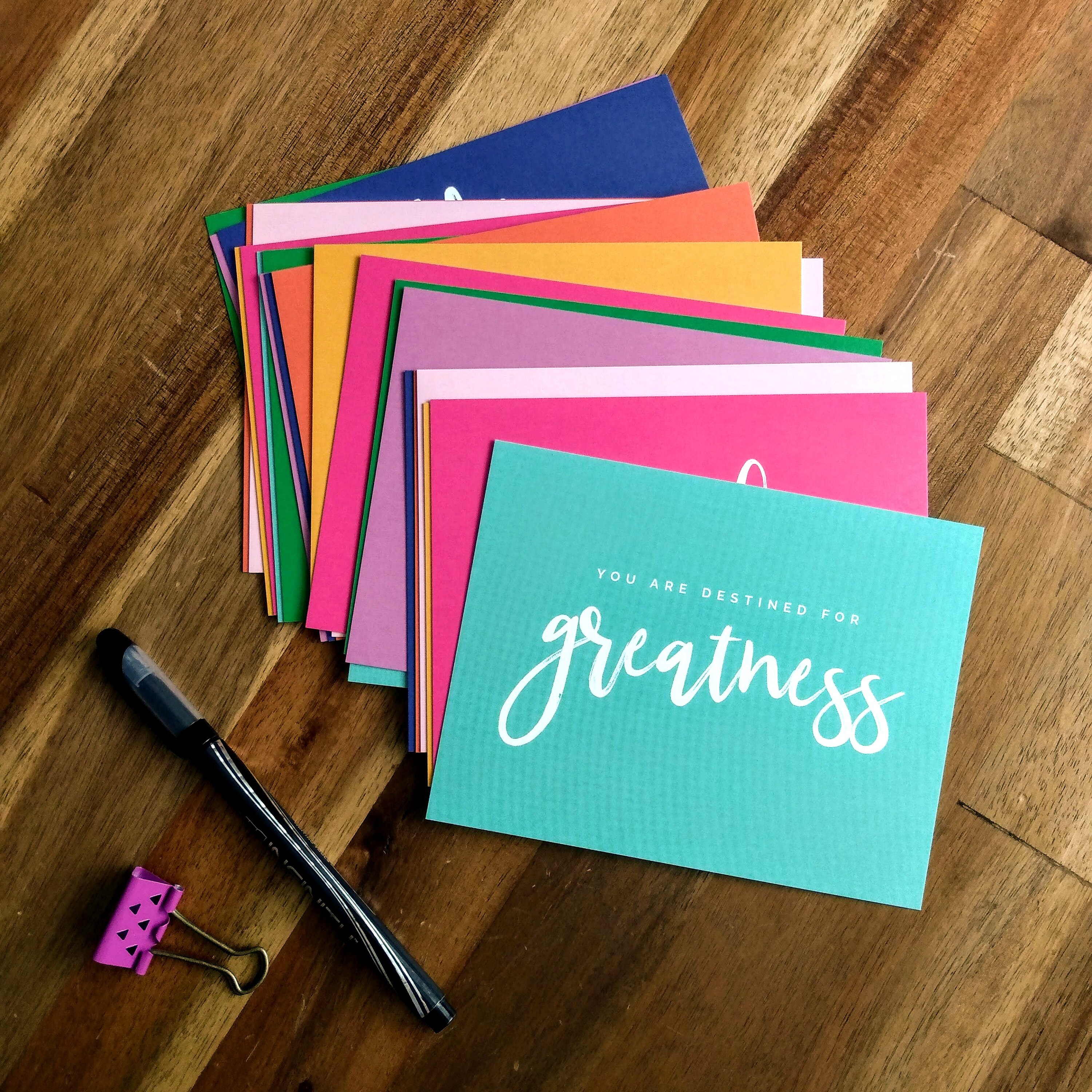 Motivational Postcard Set of 24 Happy Mail Postcards Etsy