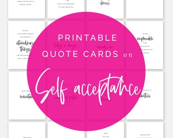 Quote Cards Printable, Confidence Booster, Be You