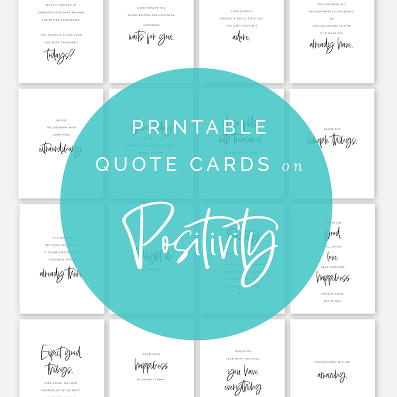 Inspirational Quote Cards Printable Bundle  Etsy
