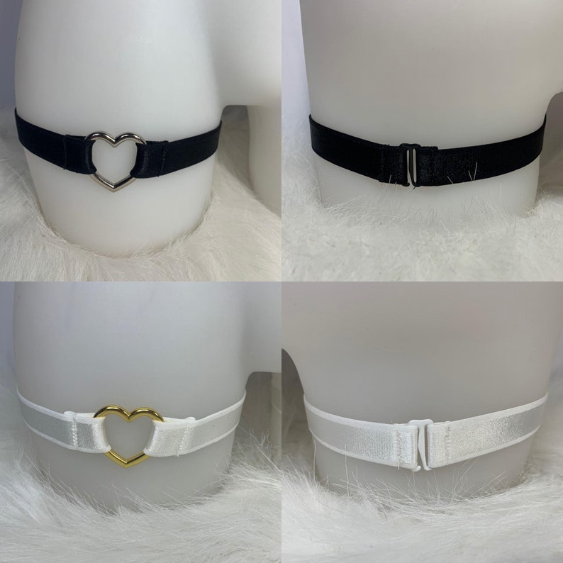 Leg Garter With Metal Heart Etsy