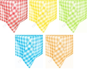 Gingham Check 100% Pure Cotton Table Cloth Cover - Various Colours and Sizes