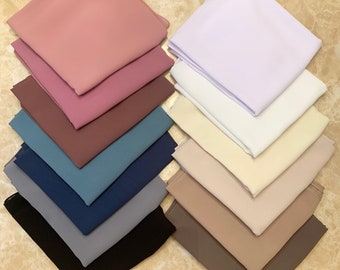 Chiffon Georgette Scarf Hijab Soft Premium Quality Shawl Plain Wrap