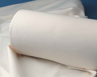 Ivory Twill Poly Cotton Quality Curtain Lining Fabric Cloth - 54" WIDE