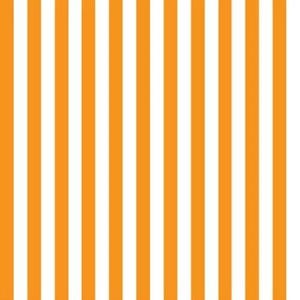 Op de afbeelding: Een naadloos patroon van afwisselende oranje en witte verticale strepen.