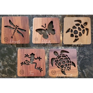 Trivet, 6&quot; x 6&quot;, Critter, Hardwood