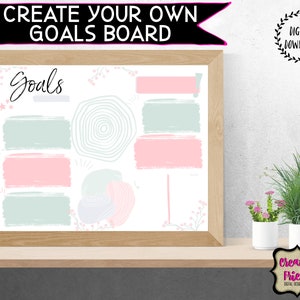 Goal Setting Vision Board 21 Goals Motivational Board Etsy