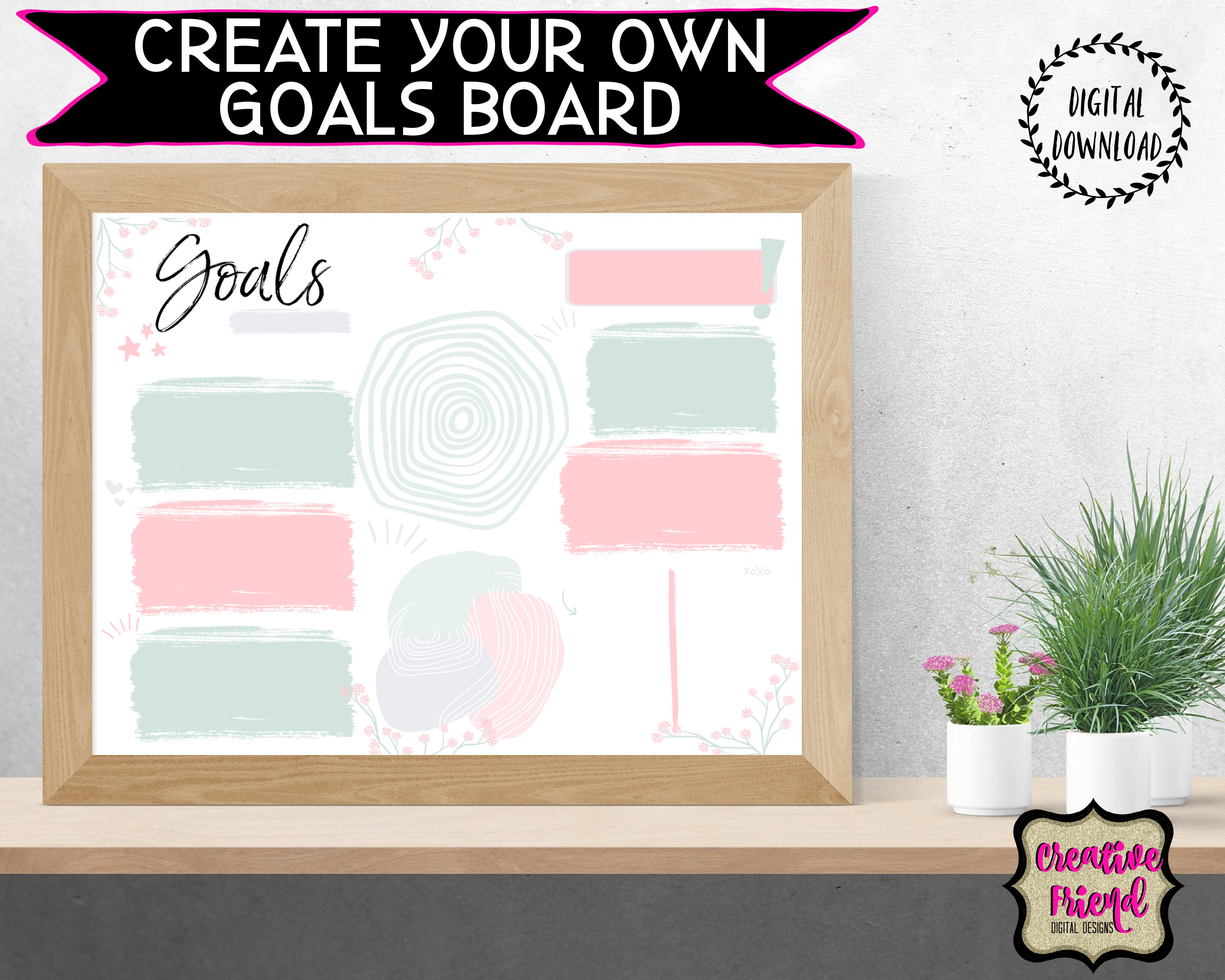 Stay focused and organized with this DIY Goal Board. Keep weekly