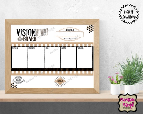 Vision Board Visual Goal Setting 21 Goals Dream Board Etsy Vision Board Visual Goal Setting 21 Goals Dream Board Etsy